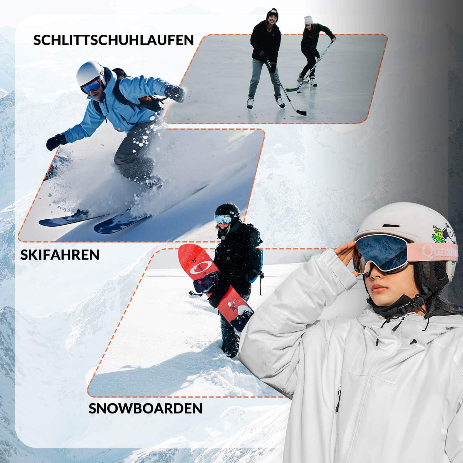 ROCKBROS - Qunature Skihelm mit Ohrenschützern Schneehelm Winter für Skifahren - Skihelm ROCKBROS - EU - NooMii