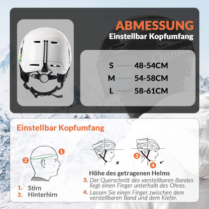 ROCKBROS - Qunature Skihelm mit Ohrenschützern Schneehelm Winter für Skifahren - Skihelm ROCKBROS - EU - NooMii