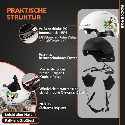 ROCKBROS - Qunature Skihelm mit Ohrenschützern Schneehelm Winter für Skifahren - Skihelm ROCKBROS - EU - NooMii