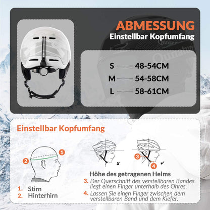 ROCKBROS - Qunature Skihelm mit Ohrenschützern Schneehelm Winter für Skifahren - Skihelm ROCKBROS - EU - NooMii