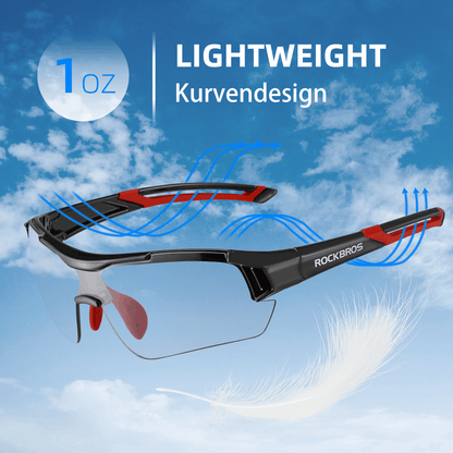 ROCKBROS Radbrille Sonnenbrille Halbrahmen Photochromatische Brille - Fahrradbrille ROCKBROS - EU - NooMii