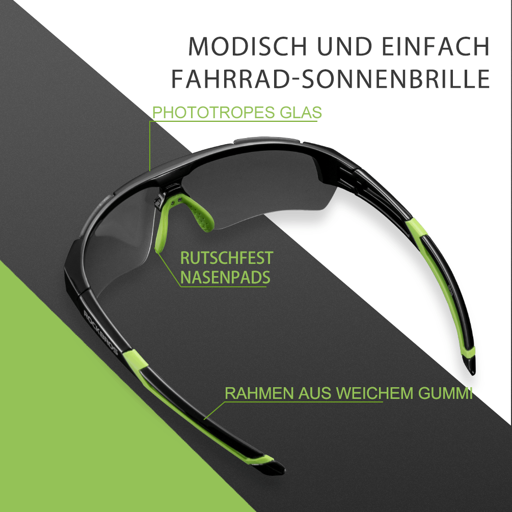 ROCKBROS Radbrille Sonnenbrille Halbrahmen Photochromatische Brille - Fahrradbrille ROCKBROS - EU - NooMii
