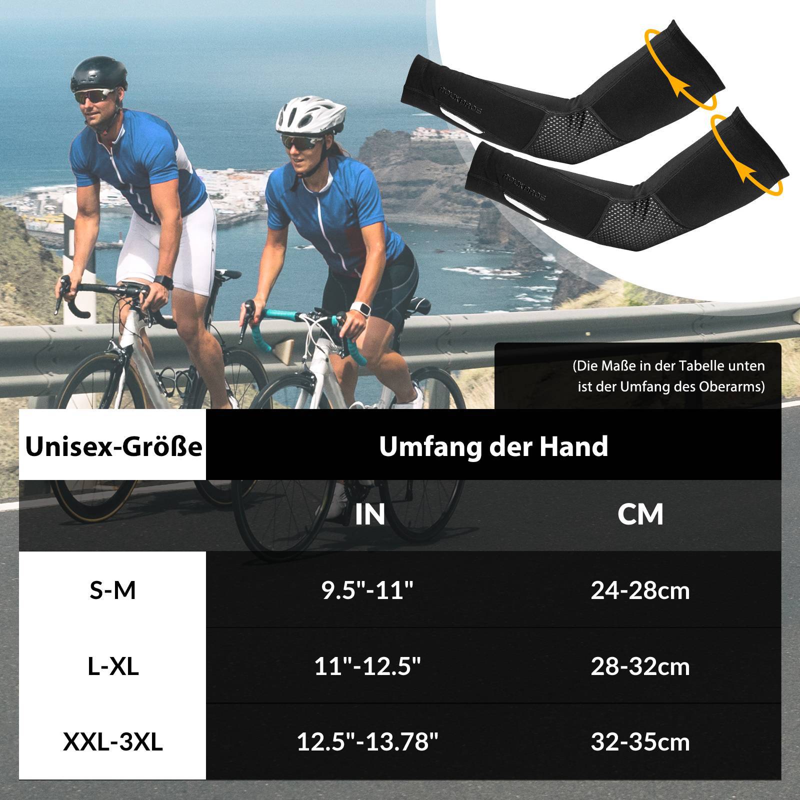 ROCKBROS Radsport Armlinge Winter Anti Rutschen Arm Sleeves - Armlinge & Beinlinge ROCKBROS - EU - NooMii