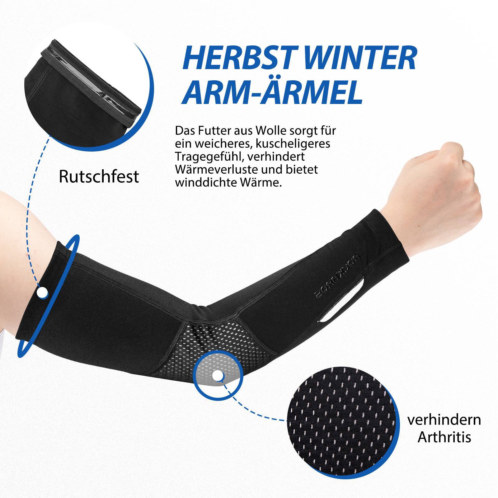 ROCKBROS Radsport Armlinge Winter Anti Rutschen Arm Sleeves - Armlinge & Beinlinge ROCKBROS - EU - NooMii