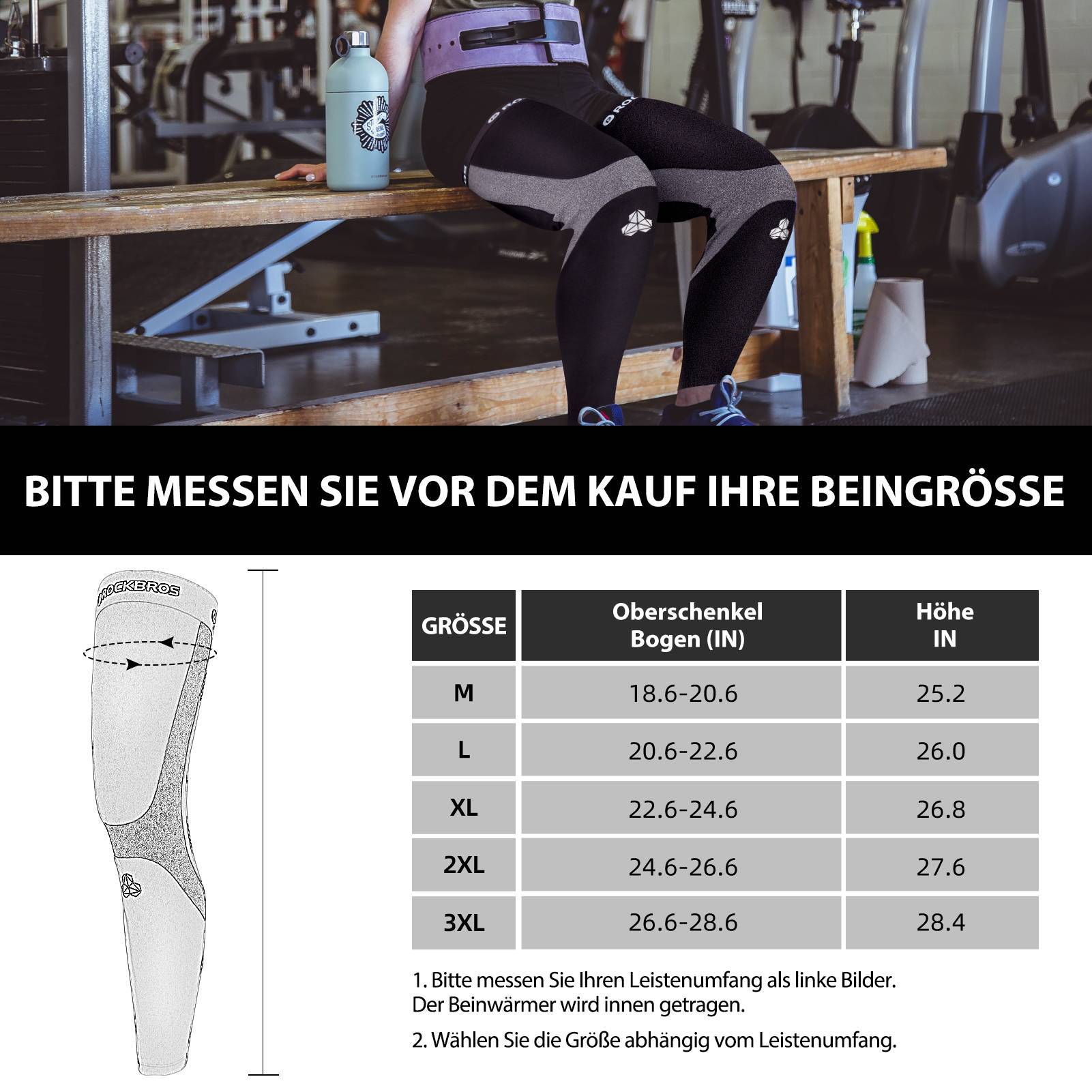 ROCKBROS Radsport Beinlinge Winter Beinwärmer für Damen & Herren - Armlinge & Beinlinge ROCKBROS - EU - NooMii