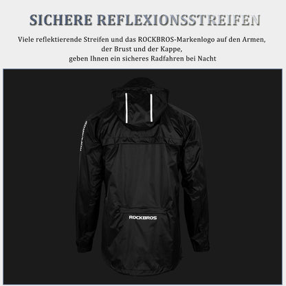 ROCKBROS Radsport Regenjacke Herren Wasserdicht Leicht Fahrradjacke - Fahrradjacke ROCKBROS - EU - NooMii
