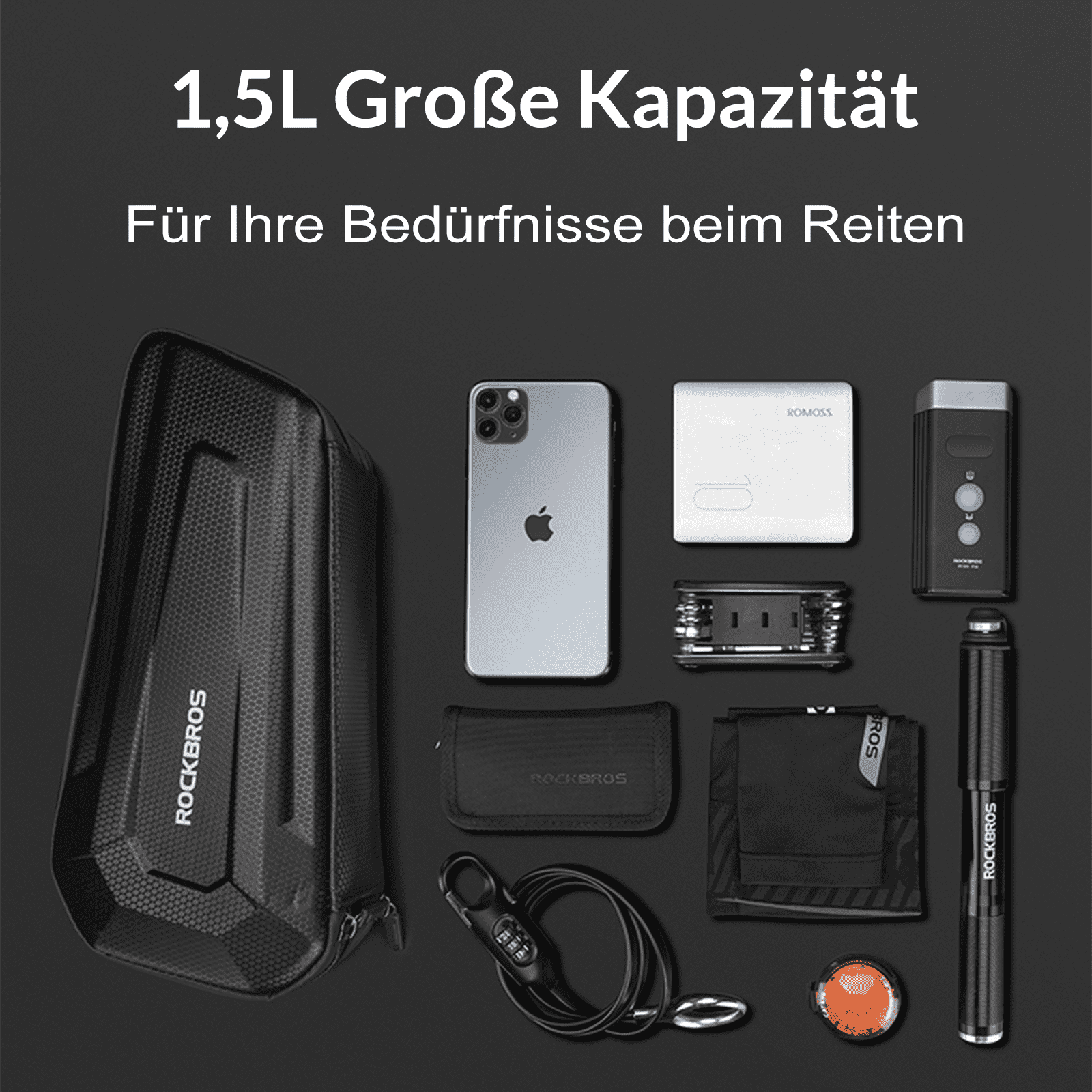 ROCKBROS Rahmentasche Fahrradtasche für MTB, Rennräder 1,5L / 2,5L - Fahrradtaschen ROCKBROS - EU - NooMii