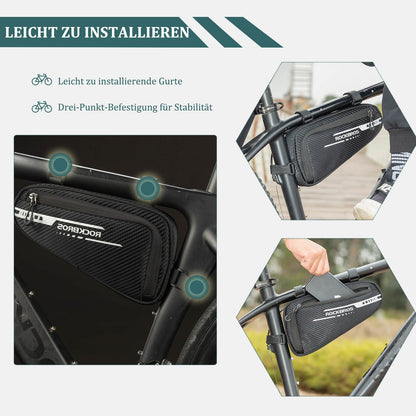 ROCKBROS Rahmentasche wasserdicht Dreieckstasche für MTB & Rennräder 1,2L - Fahrradtaschen ROCKBROS - EU - NooMii
