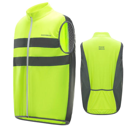 ROCKBROS Reflektierende Weste Reiten Sicherheitsweste Fluoreszierend Grün - Fahrradjacke ROCKBROS - EU - NooMii