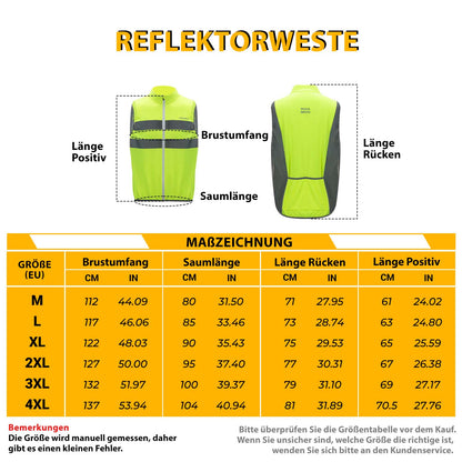 ROCKBROS Reflektierende Weste Reiten Sicherheitsweste Fluoreszierend Grün - Fahrradjacke ROCKBROS - EU - NooMii