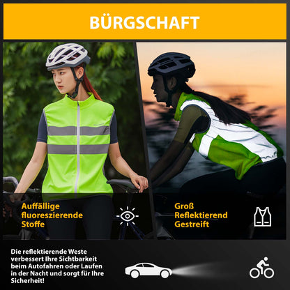ROCKBROS Reflektierende Weste Reiten Sicherheitsweste Fluoreszierend Grün - Fahrradjacke ROCKBROS - EU - NooMii