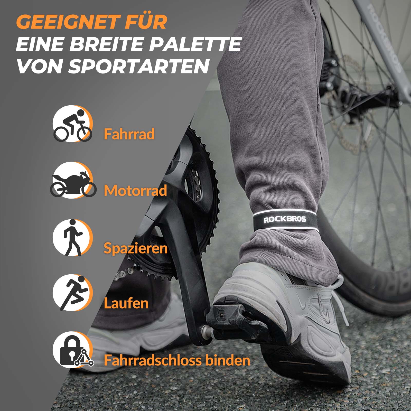 ROCKBROS Reflektorbänder Elastisch Fahrrad Reflektorband 1 Paar - Reflektorbänder ROCKBROS - EU - NooMii