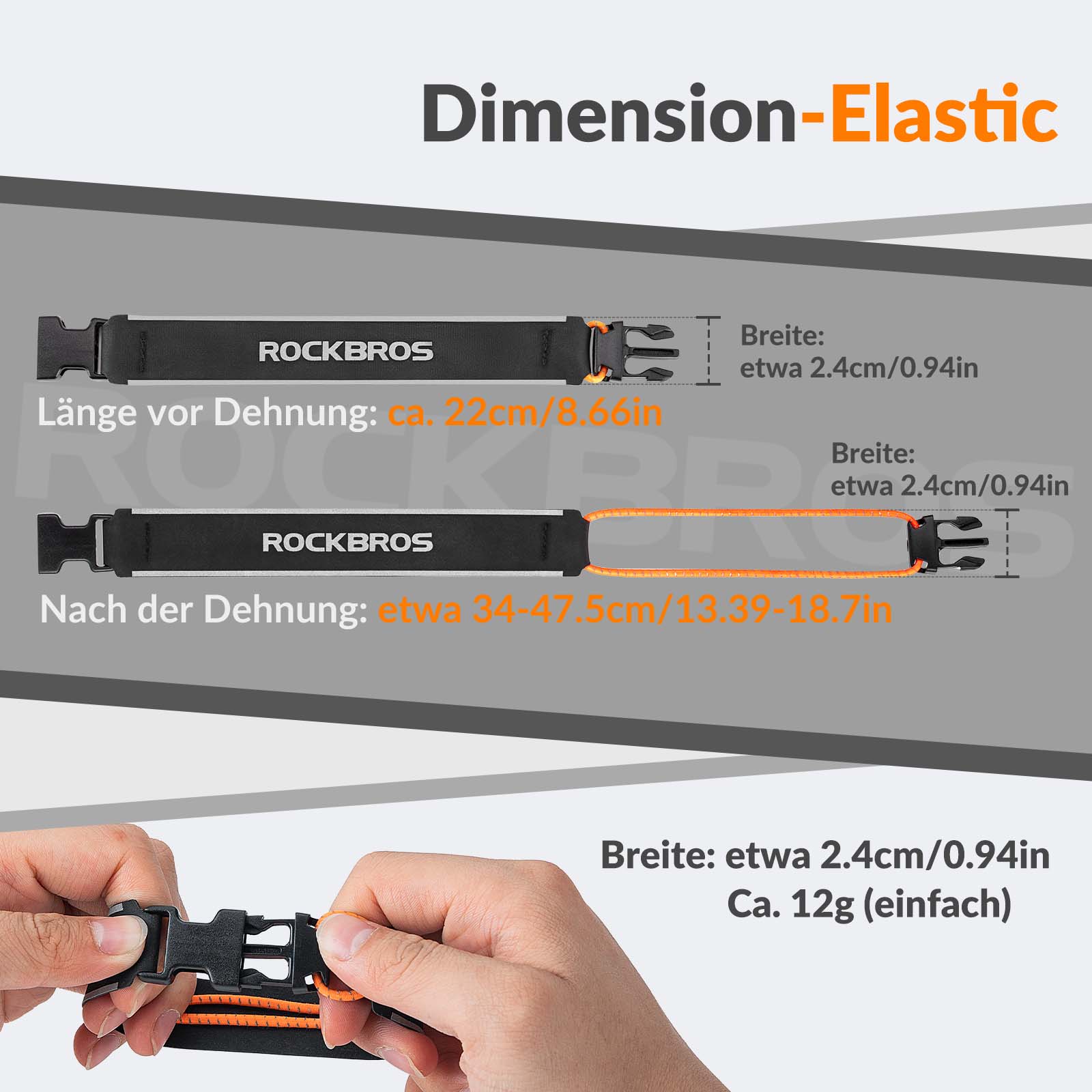 ROCKBROS Reflektorbänder Elastisch Fahrrad Reflektorband 1 Paar - Reflektorbänder ROCKBROS - EU - NooMii