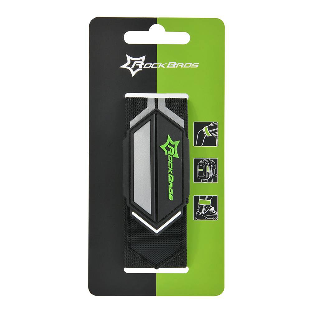 ROCKBROS Reflektorbänder Hosenband mit Klettverschluss 1 Paar Schwarz - Reflektorbänder ROCKBROS - EU - NooMii