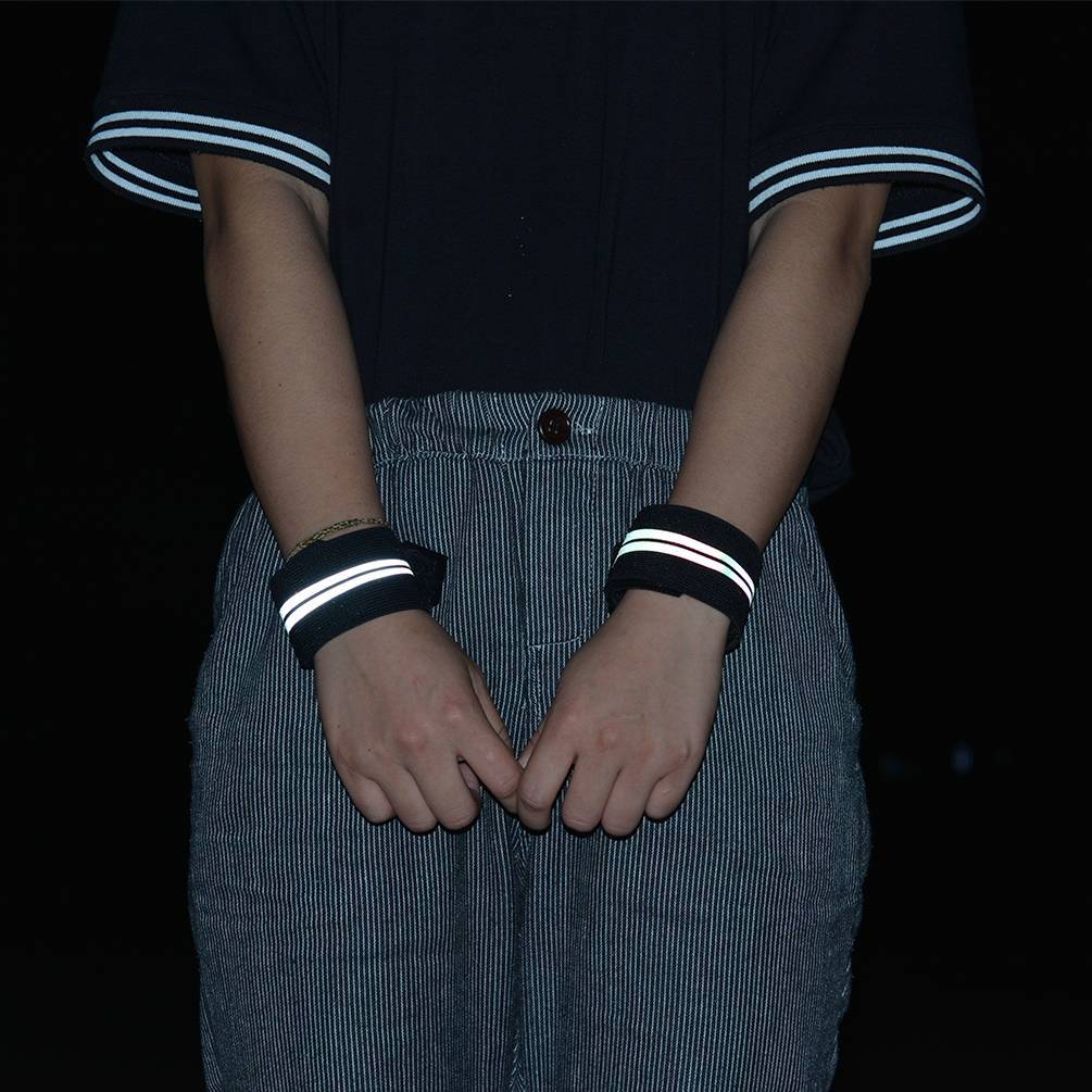 ROCKBROS Reflektorbänder Hosenband mit Klettverschluss 1 Paar Schwarz - Reflektorbänder ROCKBROS - EU - NooMii