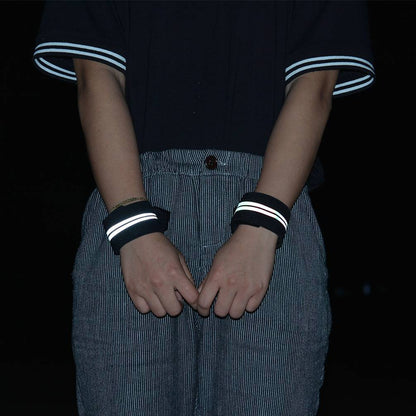 ROCKBROS Reflektorbänder Hosenband mit Klettverschluss 1 Paar Schwarz - Reflektorbänder ROCKBROS - EU - NooMii