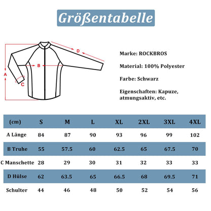 ROCKBROS Regenmantel Wasserdichter Regenponcho Verlängerte Regenjacke - Fahrradjacke ROCKBROS - EU - NooMii