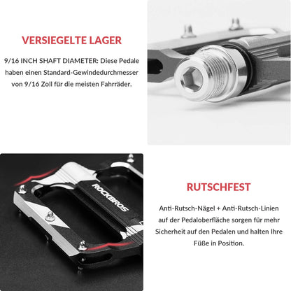 ROCKBROS Rennrad Pedale Alu Sealed Bearing 9/16 Zoll 3 Farbe - Fahrradpedale ROCKBROS - EU - NooMii