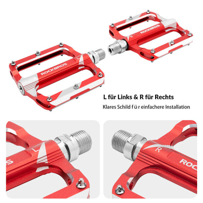 ROCKBROS Rennrad Pedale Alu Sealed Bearing 9/16 Zoll 3 Farbe - Fahrradpedale ROCKBROS - EU - NooMii