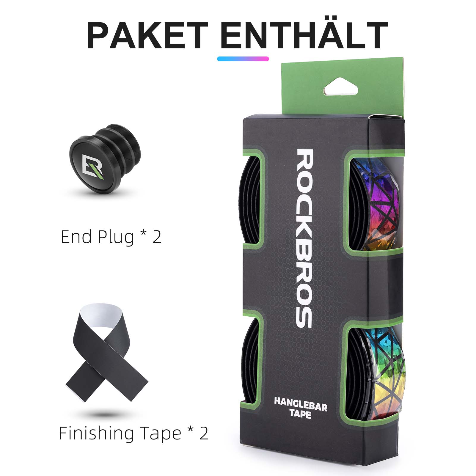 ROCKBROS rutschfest Fahrrad Lenkerband für MTB Rennrad 2 Rollen - Lenkerband ROCKBROS - EU - NooMii