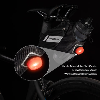 ROCKBROS Satteltasche Fahrradsitz Tasche mit Flaschenhalter Schwarz 1L - Fahrradtaschen ROCKBROS - EU - NooMii