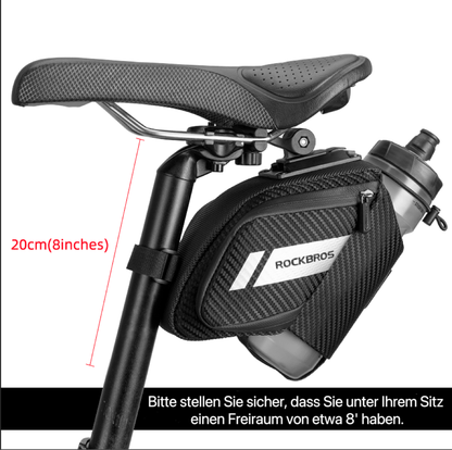 ROCKBROS Satteltasche Fahrradsitz Tasche mit Flaschenhalter Schwarz 1L - Fahrradtaschen ROCKBROS - EU - NooMii