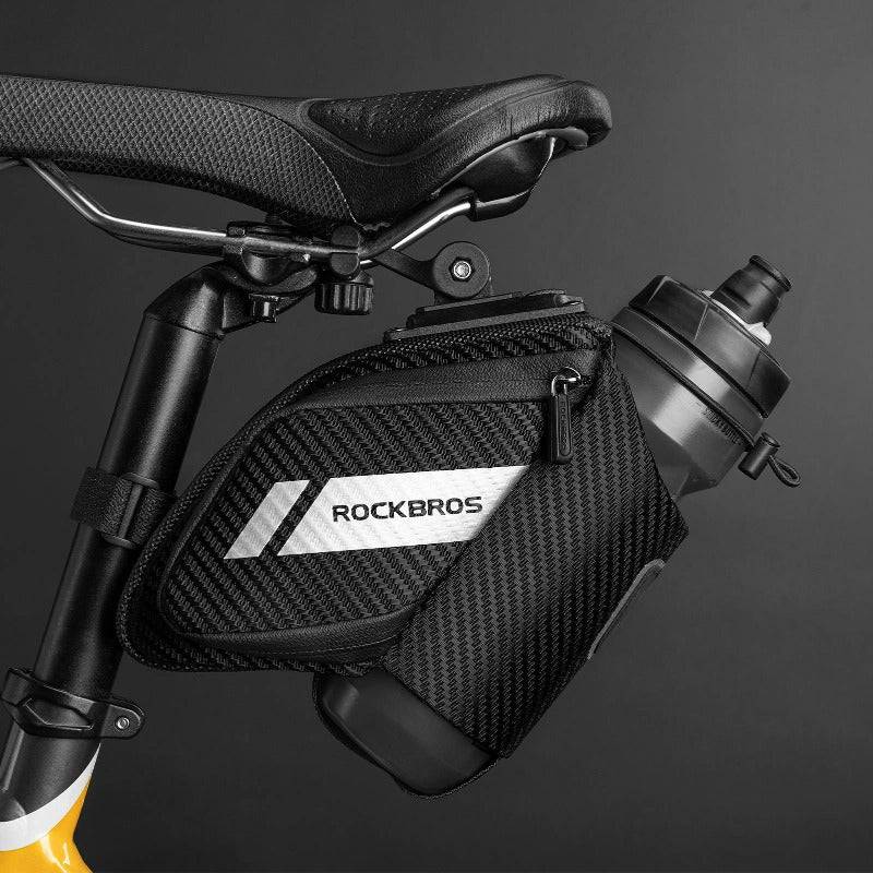 ROCKBROS Satteltasche Fahrradsitz Tasche mit Flaschenhalter Schwarz 1L - Fahrradtaschen ROCKBROS - EU - NooMii