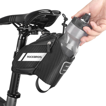 ROCKBROS Satteltasche Fahrradsitz Tasche mit Flaschenhalter Schwarz 1L - Fahrradtaschen ROCKBROS - EU - NooMii