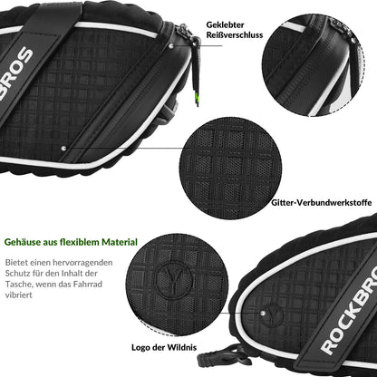 ROCKBROS Satteltaschen Fahrradsitz Taschen mit Rücklichthalter 1L - Fahrradtaschen ROCKBROS - EU - NooMii