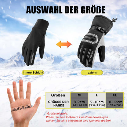 ROCKBROS Skihandschuhe 2 in 1 Winddicht Warme Handschuhe Schwarz M - 2XL - Fahrradhandschuhe ROCKBROS - EU - NooMii