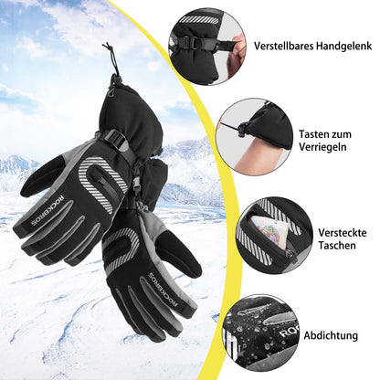ROCKBROS Skihandschuhe 2 in 1 Winddicht Warme Handschuhe Schwarz M - 2XL - Fahrradhandschuhe ROCKBROS - EU - NooMii