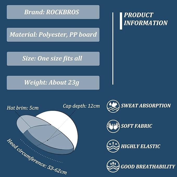 ROCKBROS Sommer Fahrrad kappe UV - Schutz Fahrradmütze für Outdoor Sport - Fahrrad Mütze ROCKBROS - EU - NooMii