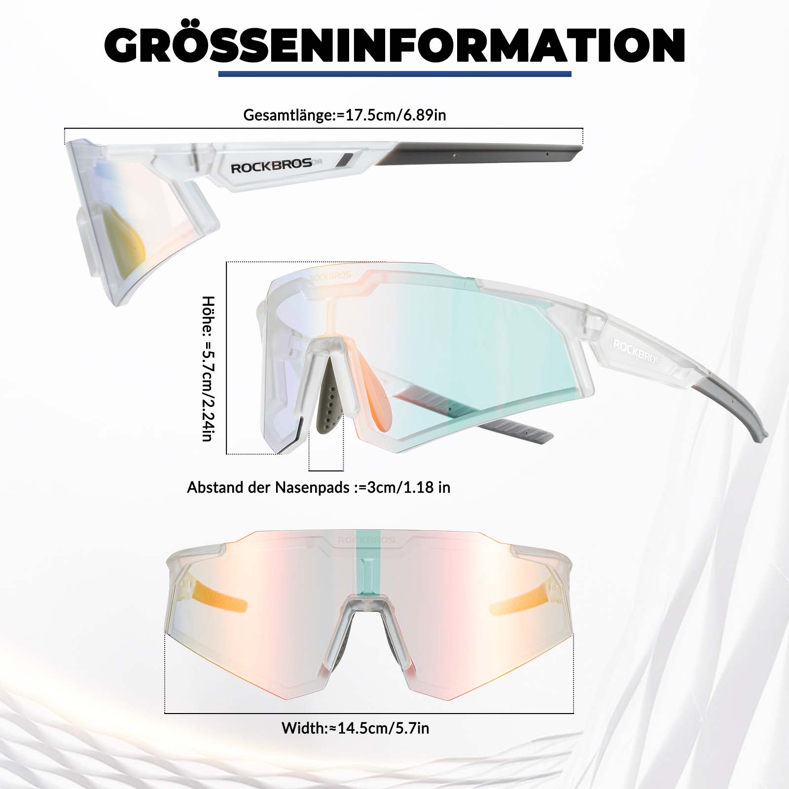 ROCKBROS Sonnenbrille Fahrradbrille Selbsttönend Outdoor UV400 Schutz - Fahrradbrille ROCKBROS - EU - NooMii