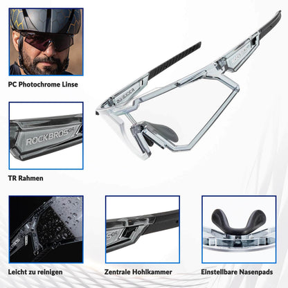 ROCKBROS Sonnenbrille Fahrradbrille Selbsttönend Outdoor UV400 Schutz - Fahrradbrille ROCKBROS - EU - NooMii