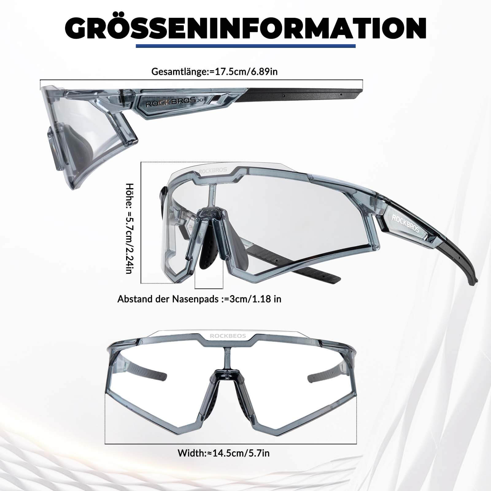 ROCKBROS Sonnenbrille Fahrradbrille Selbsttönend Outdoor UV400 Schutz - Fahrradbrille ROCKBROS - EU - NooMii