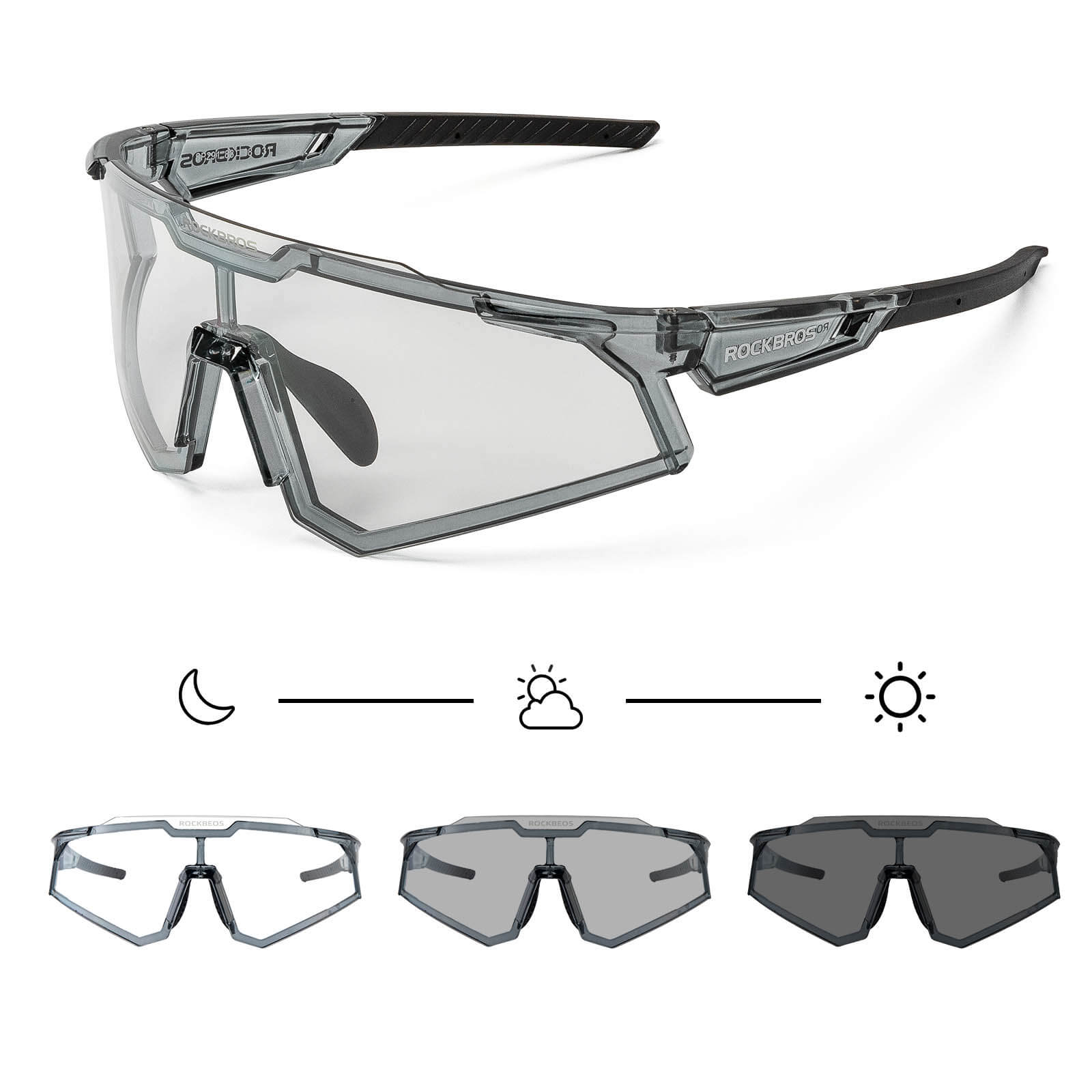 ROCKBROS Sonnenbrille Fahrradbrille Selbsttönend Outdoor UV400 Schutz - Fahrradbrille ROCKBROS - EU - NooMii