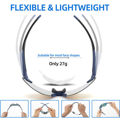 ROCKBROS Sonnenbrille UV400 Schutz Radsportbrille für Damen/ Herren - Fahrradbrille ROCKBROS - EU - NooMii