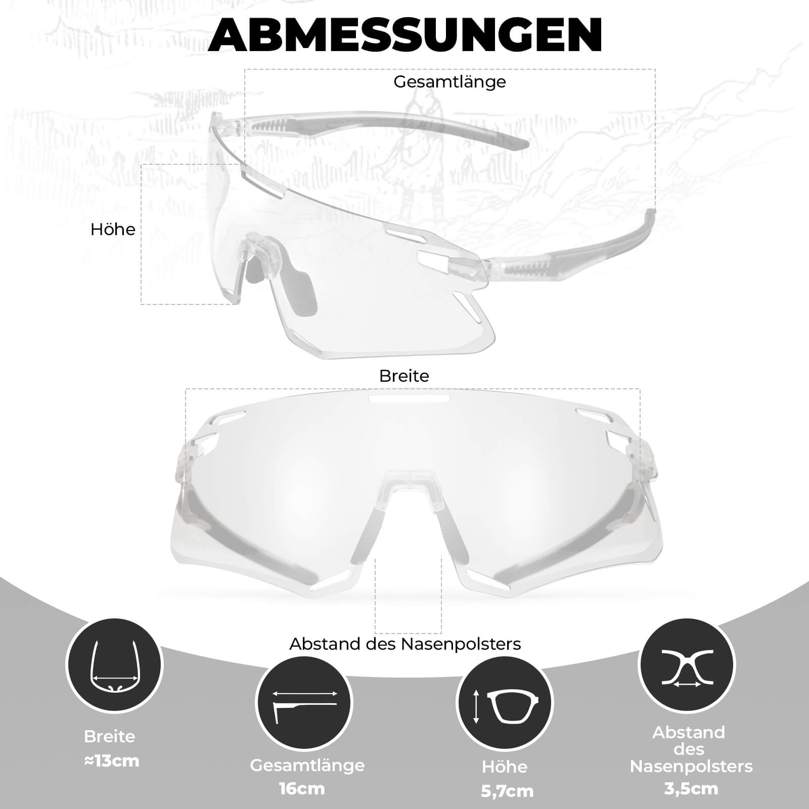 ROCKBROS Sonnenbrille Winddichte Fahrradbrille für Outdoor - Sportarten - Fahrradbrille ROCKBROS - EU - NooMii