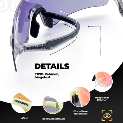 ROCKBROS Sonnenbrille Winddichte Fahrradbrille für Outdoor - Sportarten - Fahrradbrille ROCKBROS - EU - NooMii