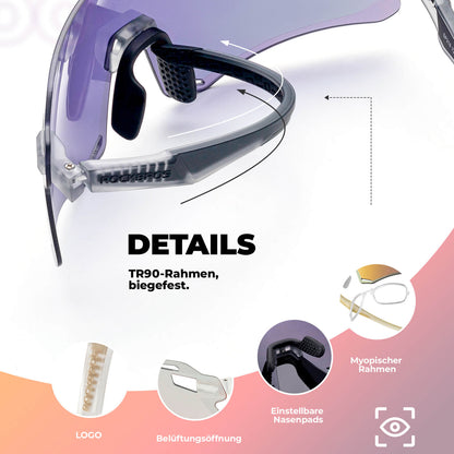 ROCKBROS Sonnenbrille Winddichte Fahrradbrille für Outdoor - Sportarten - Fahrradbrille ROCKBROS - EU - NooMii