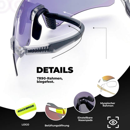 ROCKBROS Sonnenbrille Winddichte Fahrradbrille für Outdoor - Sportarten - Fahrradbrille ROCKBROS - EU - NooMii