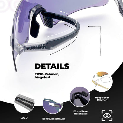 ROCKBROS Sonnenbrille Winddichte Fahrradbrille für Outdoor - Sportarten - Fahrradbrille ROCKBROS - EU - NooMii