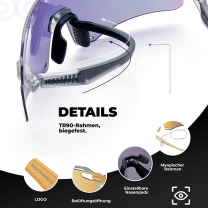 ROCKBROS Sonnenbrille Winddichte Fahrradbrille für Outdoor - Sportarten - Fahrradbrille ROCKBROS - EU - NooMii