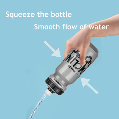 ROCKBROS Sport Trinkflasche 600 ml aus PP5 mit Staubschutzhülle geliefert - Fahrrad Flaschenhalter ROCKBROS - EU - NooMii