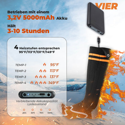 ROCKBROS Sportsocken Fahrradsocken Winter Heizsocken Wiederaufladbar 5000mAh - Fahrradsocken ROCKBROS - EU - NooMii