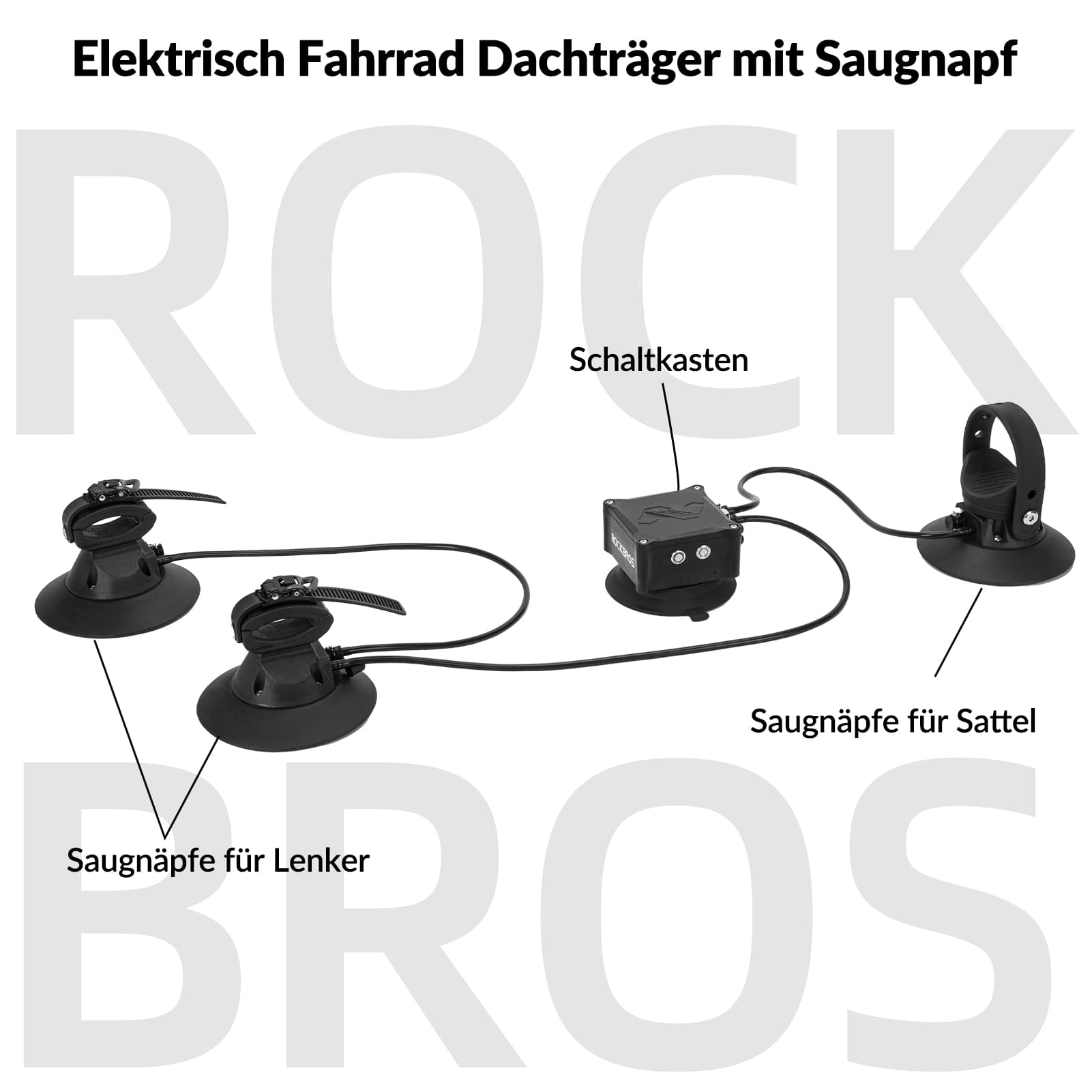 ROCKBROS Tragbar Fahrradträger elektrisch Fahrrad Dachträger mit Saugnapf - Fahrrad Dachträger ROCKBROS - EU - NooMii