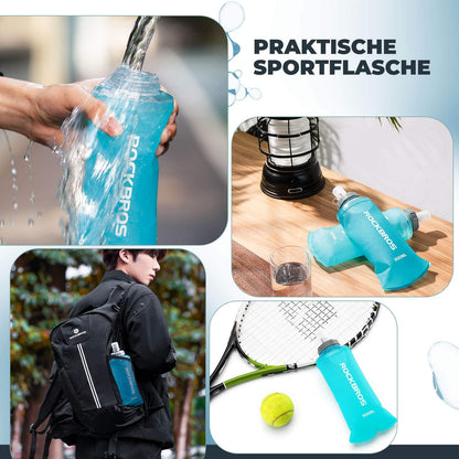 ROCKBROS Trinkflasche Faltbare Wasserflasche 500ml für Laufen Wandern Radfahren - Fahrrad Flaschenhalter ROCKBROS - EU - NooMii