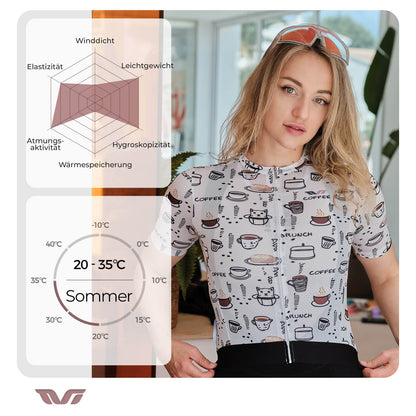 ROCKBROS TVI Damen - Frühstücksclub Schnelltrocknendes Radtrikot - Fahrradtrikot ROCKBROS - EU - NooMii