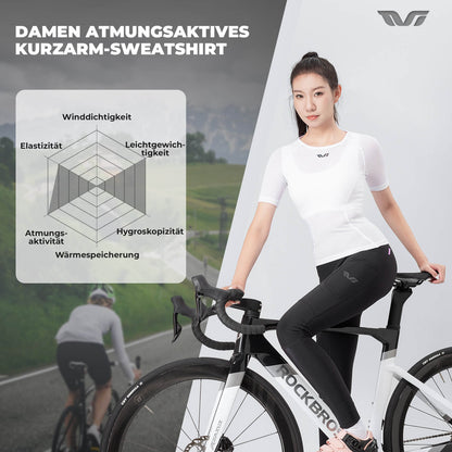 ROCKBROS TVI Damen Kurzarm - Radtrikot Funktionsshirt Atmungsaktives Trikots Sommer - Fahrradtrikot ROCKBROS - EU - NooMii