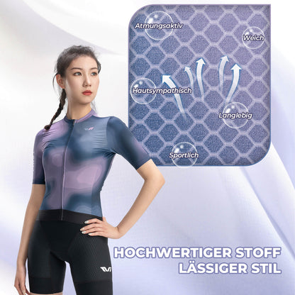 ROCKBROS TVI Damen Kurzarm - Radtrikot Sommer Schnelltrocknend mit 3 Taschen - Fahrradtrikot ROCKBROS - EU - NooMii